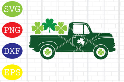 St Patricks Day Truck (6) Svg, Patrick's Day Svg, Png, Eps, Dxf Files SVG DigitalSvgFiles 