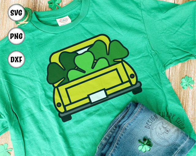 St. Patricks Day Truck SVG Design Shark 