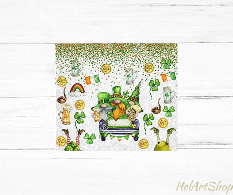 St Patrick's Day Tumbler PNG Sublimation, Gnomes Tumbler png Sublimation _HelArtShop_ 