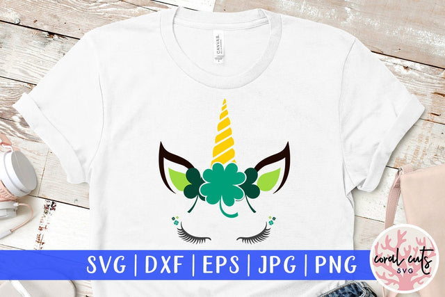 St. Patrick's Day Unicorn - St Patricks Day SVG EPS DXF PNG SVG CoralCutsSVG 