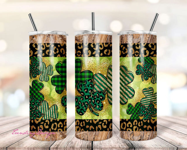 St. Patrick's Day Western Shamrock Tumbler Png Sublimation Design, 20oz Tumbler Png, St. Patrick's Day Tumbler Png, Digital Download Sublimation TrendingDesign 