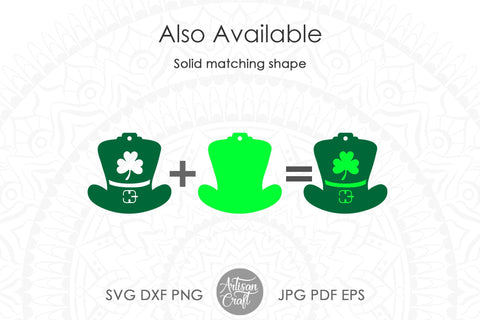 St Patrick's earrings, leprechaun hat, SVG cut file SVG Artisan Craft SVG 