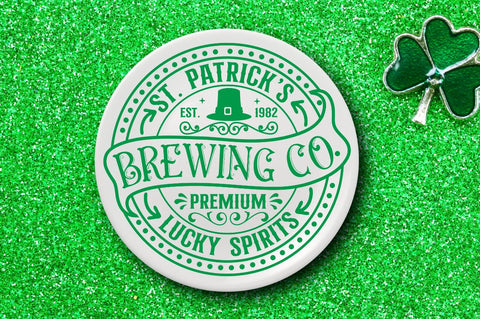 St. patrick's est.1982 brewing co. premium lucky spirits SVG SVG DESIGNISTIC 