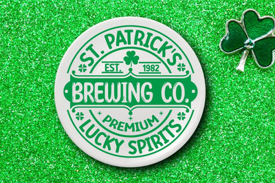 St. patrick's est.1982 brewing co. premium lucky spirits SVG SVG DESIGNISTIC 