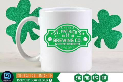 St. patrick's est.1982 brewing co. premium lucky spirits SVG SVG DESIGNISTIC 