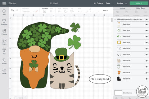 St Patricks Gnome svg, Irish Gnome and Cat svg for St Patricks SVG Lynda M Metcalf 