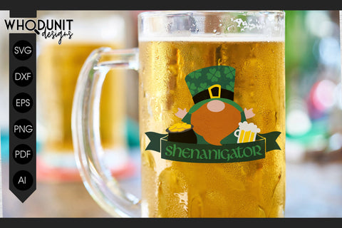 St Patrick's Gnome SVG | Shenanigans cut file | St Paddy SVG Whodunit Designs 