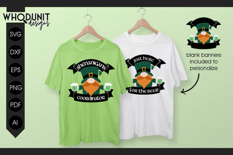 St Patrick's Gnome SVG | Shenanigans cut file | St Paddy SVG Whodunit Designs 