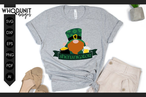 St Patrick's Gnome SVG | Shenanigans cut file | St Paddy SVG Whodunit Designs 