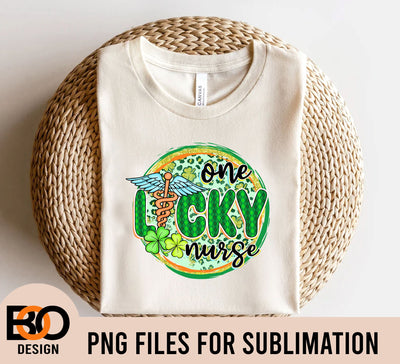 St Patricks One Lucky Nurse Png Sublimation Design,St Patrick's Day,Shamrock Png,Nurse Png,One Lucky Nurse Png,Lucky Nurse,Digital Download Sublimation BOO-design 