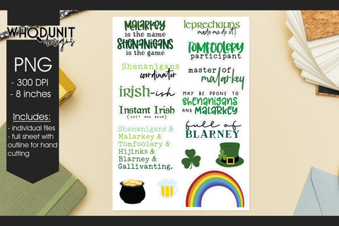St Patrick's Sticker Bundle | Clipart | Sublimation SVG Whodunit Designs 