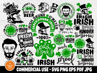 St Patricks SVG Bundle, Irish Gifts Men Svg, Lucky SVG TonisArtStudio 