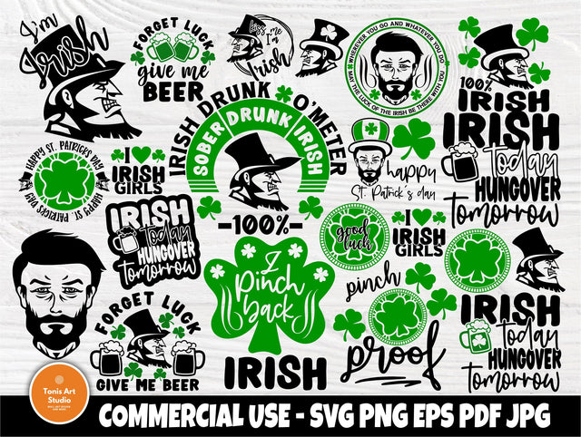 St Patricks SVG Bundle, Irish Gifts Men Svg, Lucky SVG TonisArtStudio 