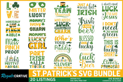 St. Patrick's Svg Bundle SVG Regulrcrative 