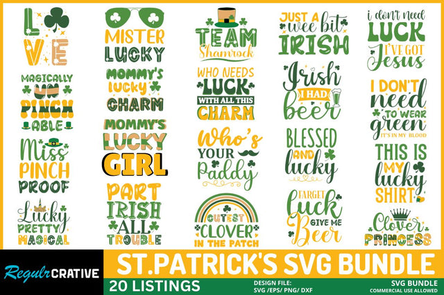 St. Patrick's Svg Bundle SVG Regulrcrative 