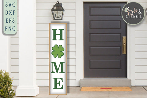St. Pattys Day Home Vertical Sign SVG - SVG, PNG, EPS, DXF SVG Style and Stencil 