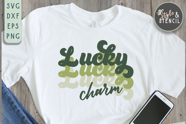 St. Pattys Day Lucky Charm SVG - SVG, PNG, EPS, DXF SVG Style and Stencil 