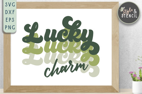 St. Pattys Day Lucky Charm SVG - SVG, PNG, EPS, DXF SVG Style and Stencil 