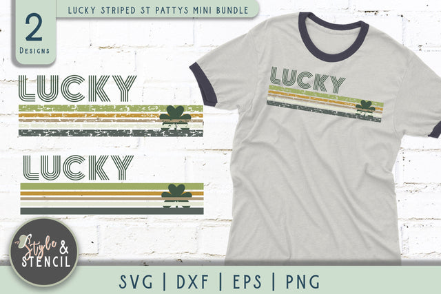 St. Pattys Day Lucky SVG - SVG, PNG, EPS, DXF, Cut File SVG Style and Stencil 