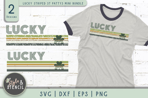 St. Pattys Day Lucky SVG - SVG, PNG, EPS, DXF, Cut File SVG Style and Stencil 