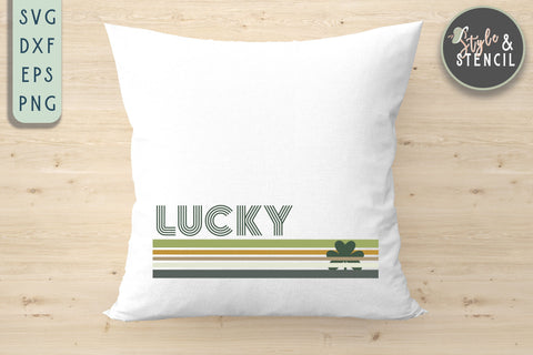 St. Pattys Day Lucky SVG - SVG, PNG, EPS, DXF, Cut File SVG Style and Stencil 