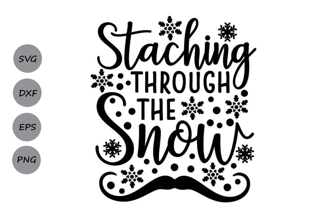 Staching Through The Snow| Christmas SVG Cutting Files. SVG CosmosFineArt 