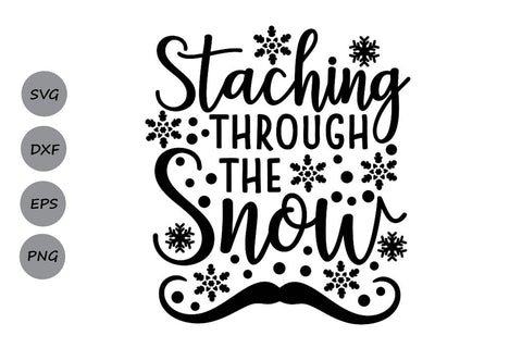 Staching Through The Snow| Christmas SVG Cutting Files. SVG CosmosFineArt 