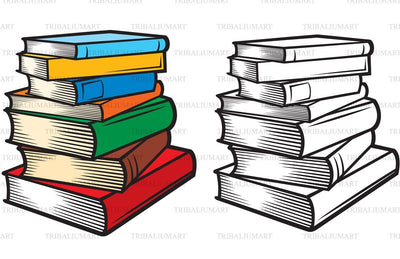 Stack of books SVG TribaliumArtSF 