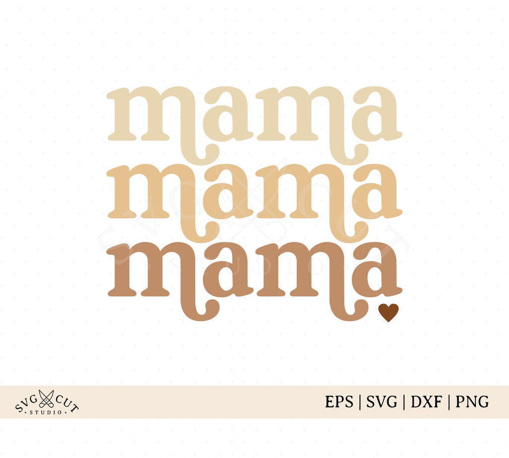 Stacked Boho Mama SVG cut files for Cricut - So Fontsy