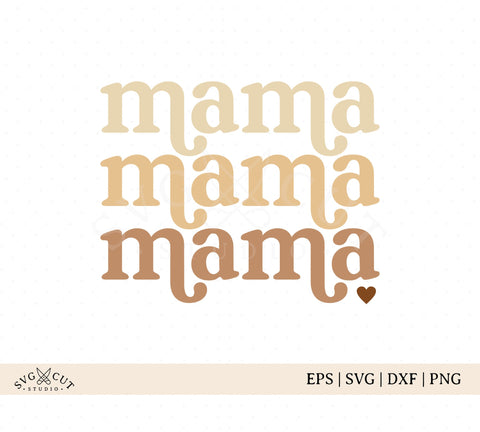 Stacked Boho Mama SVG cut files for Cricut SVG SVG Cut Studio 