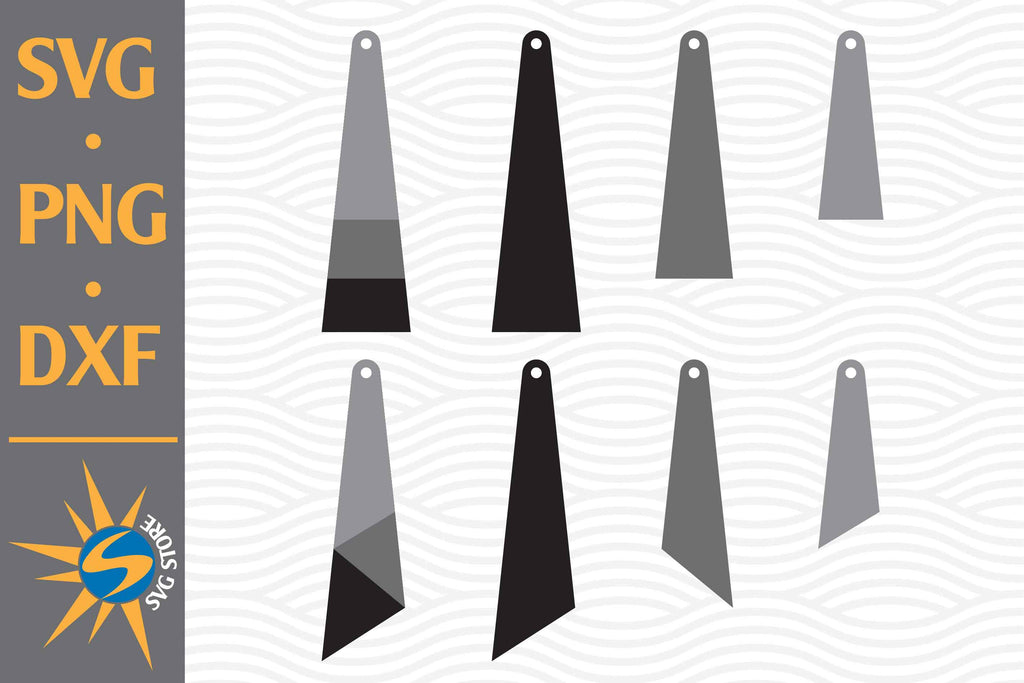 Stacked Earring SVG, PNG, DXF Digital Files Include - So Fontsy