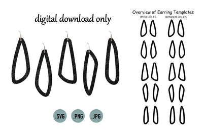 Stacked earrings Cut File, diy earring template SVG Deepa 