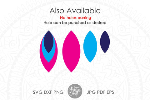 Stacked earrings, SVG, faux leather earrings template SVG Artisan Craft SVG 