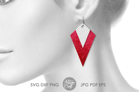 Stacked earrings template , geometric earrings SVG Artisan Craft SVG 