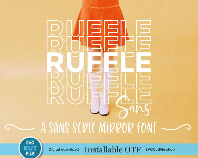 Stacked font, mirror font, stacked letters, cricut otf, stacked alphabet, installable, mirror it font, mirrored stack svg, letters, numbers SVG SVG Cut File 