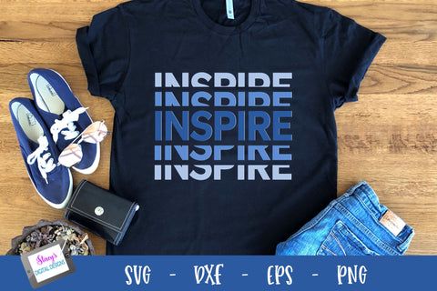 Stacked Inspire SVG Design - Mirrored Inspire Design SVG Stacy's Digital Designs 