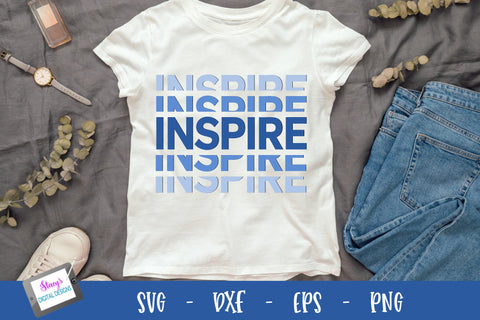 Stacked Inspire SVG Design - Mirrored Inspire Design SVG Stacy's Digital Designs 