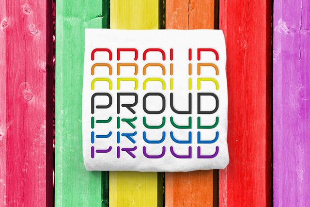 Stacked LGBT Proud Embroidery Embroidery/Applique DESIGNS Designed by Geeks 