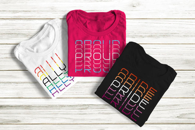Stacked LGBT Trio SVG Set SVG Designed by Geeks 