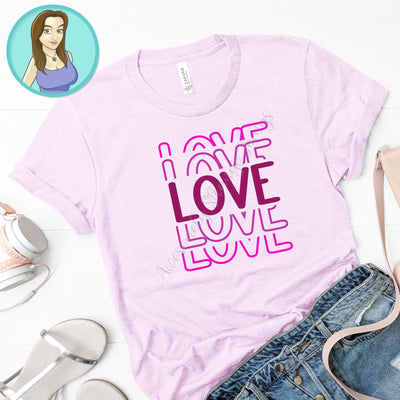 Stacked Love design Valentine's Day svg SVG Awesomely Strange Designs 