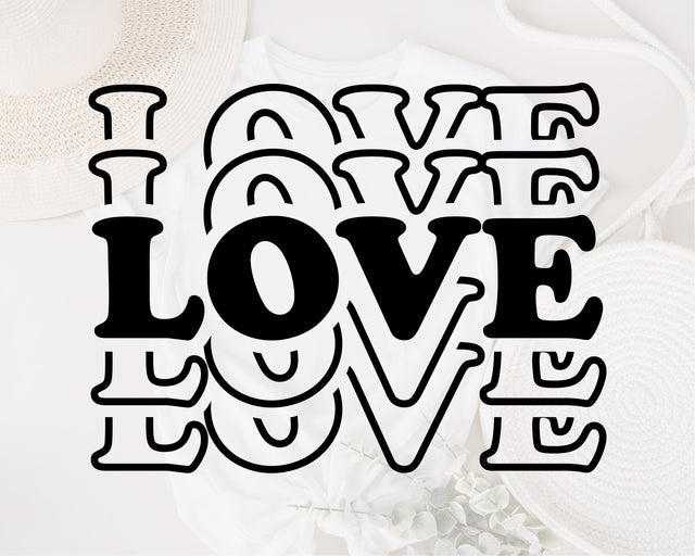 Stacked Love Svg, Valentine's Day Svg, Love Svg, love layered svg, Be mine svg, Stacked svg, Valentines svg, Xo Xo svg, Svg File for Cricut SVG Fauz 