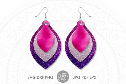 Stacked Teardrop Earrings SVG SVG Artisan Craft SVG 
