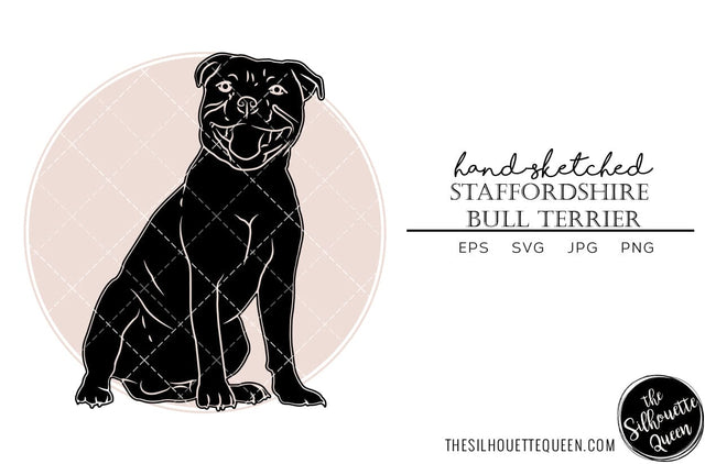 Staffordshire Bull Terrier Sketch SVG Loveleen Kaur 