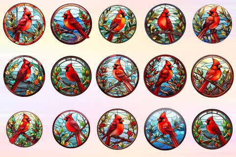 Stained Glass Christmas Cat Clipart Sublimation Regulrcrative 