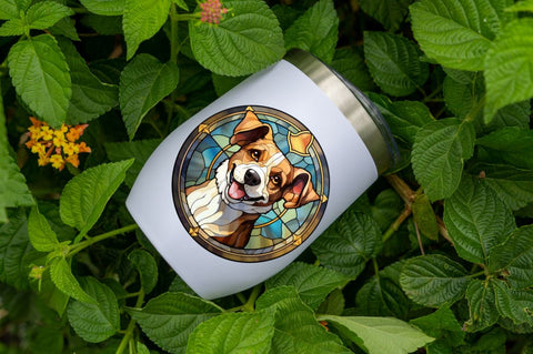 Stained Glass Dogs Clipart Bundle Sublimation Regulrcrative 