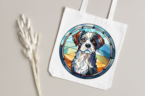 Stained Glass Dogs Clipart Bundle Sublimation Regulrcrative 