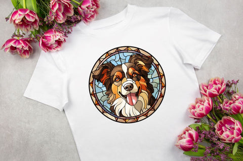 Stained Glass Dogs Clipart Bundle Sublimation Regulrcrative 