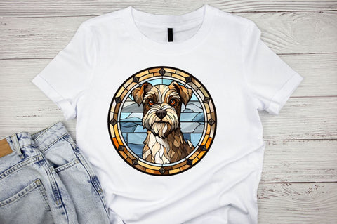 Stained Glass Dogs Clipart Bundle Sublimation Regulrcrative 