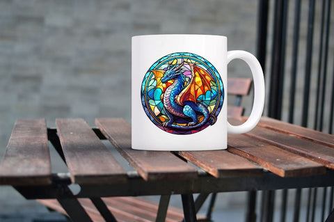 Stained Glass Dragon Sublimation Clipart Sublimation Regulrcrative 