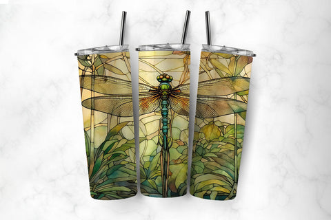 Stained Glass Dragonfly 20oz Tumbler Sublimation Bundle Sublimation BijouBay 